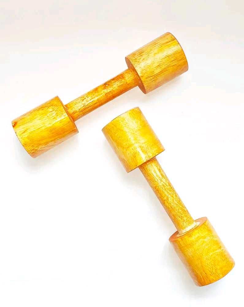 Wooden Dumbbell For P. T. / Exercise