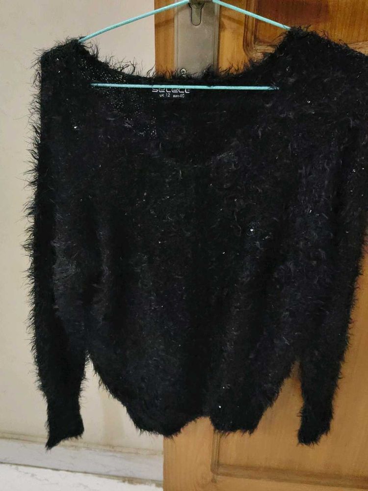 Fluffy Black Sweater