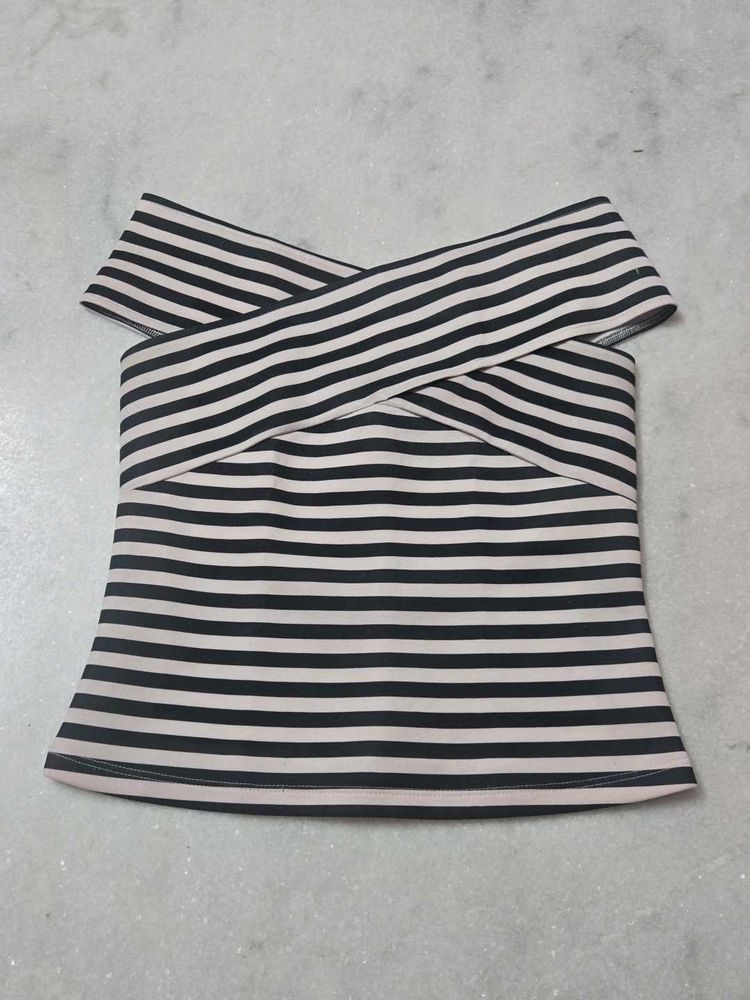 Striped Off-Shoulder Top