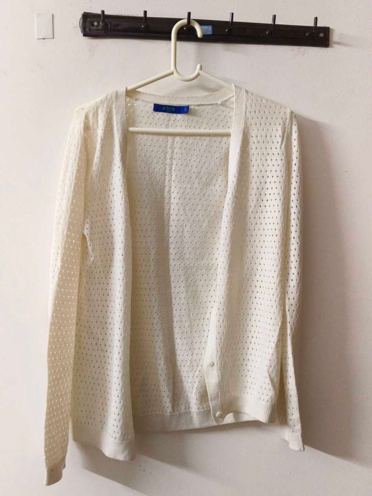 White Knit Cardigan