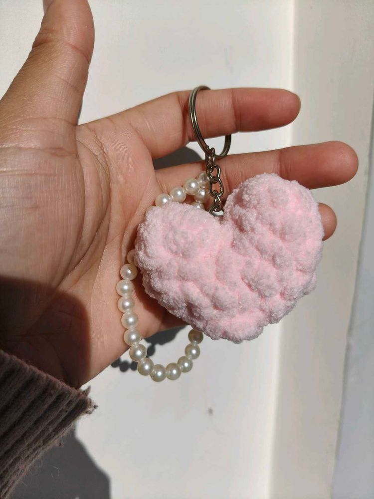 Pink Heart Keychain
