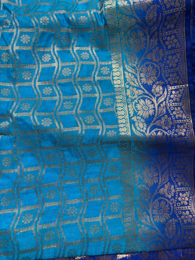 Blue Banarasi Saree