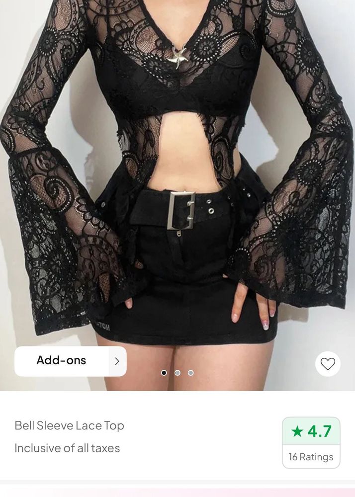 Bell Sleeve Lace Top From Newme