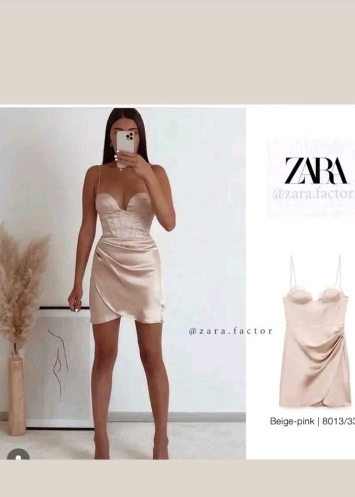 Zara Satin Mini Dress