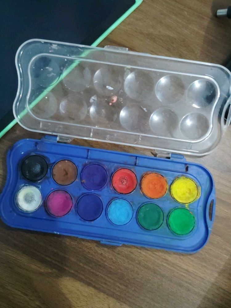 Used Watercolor Paint Set