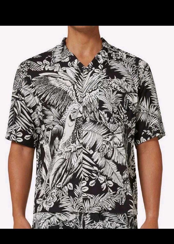 Orginal Palm Angles Jungle Parrot Bowling shirt