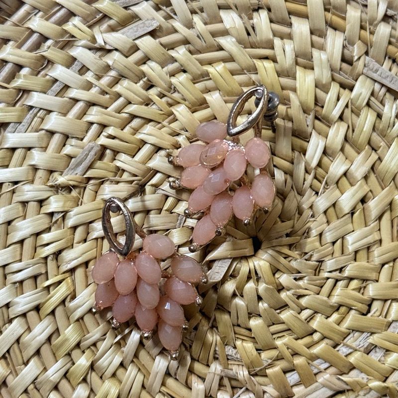 Pink Beaded Earrings