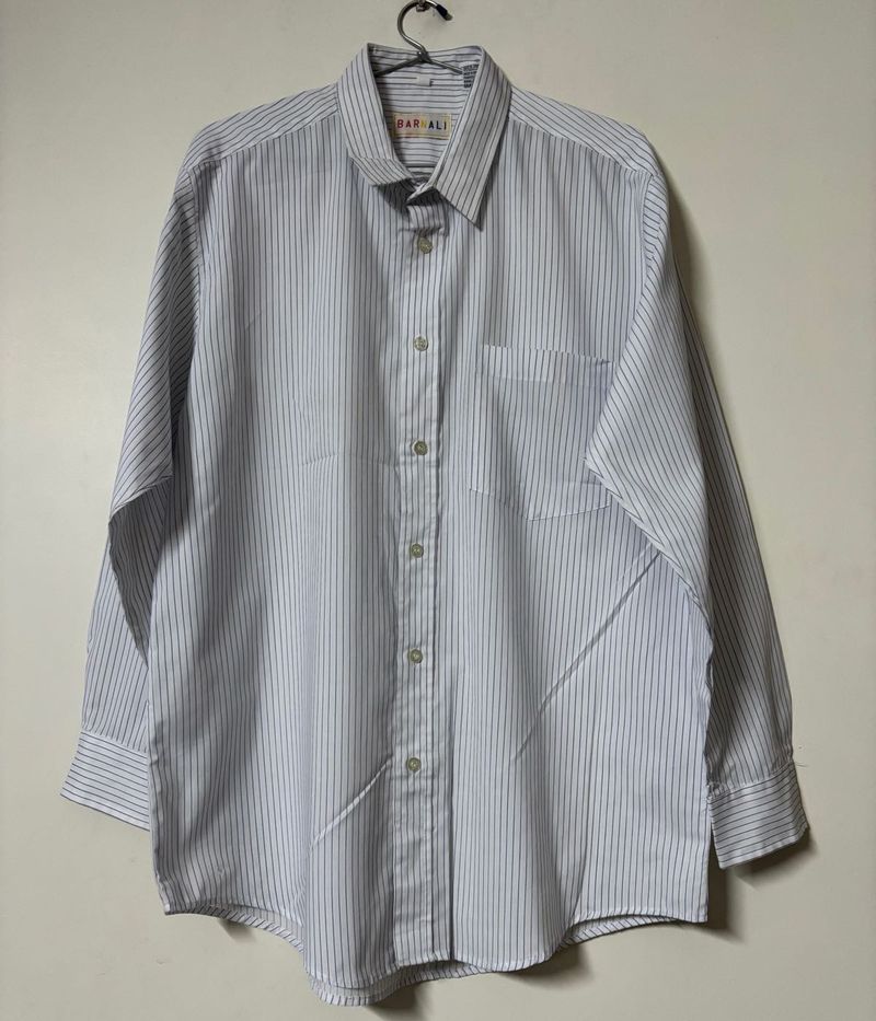 Men&#39;s Striped Long Sleeve Button Down Shirt
