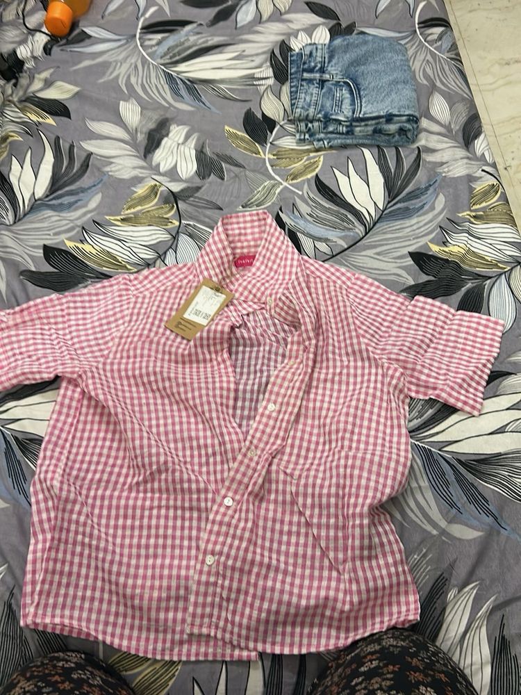 Pink Checkered Shirt
