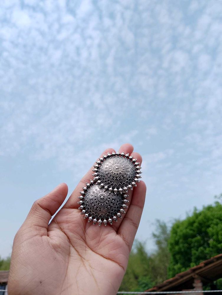 Oxidized Silver Earrings