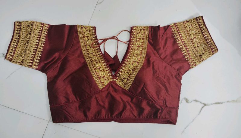 Deep Red Designer Blouse