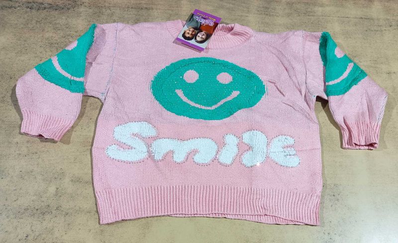 Cute 'Smile' Knitted Sweater