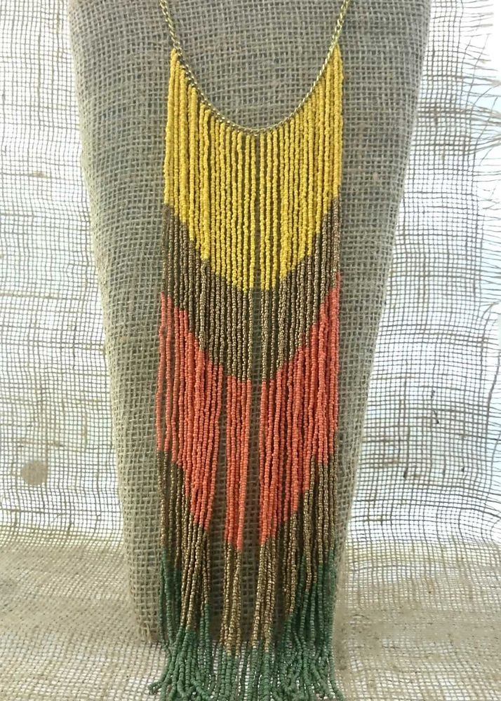 Beautiful Handmade Long Layered Necklace