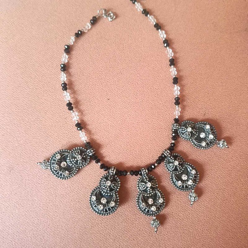 Elegant oxidised choker Necklace