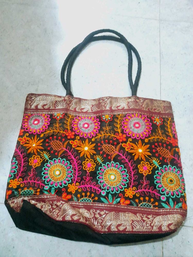 Embroidered Tote Bag