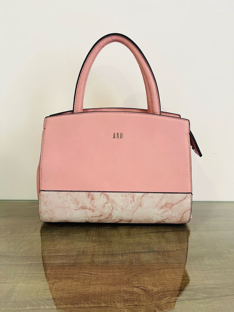 AND Pink Marble Satchel