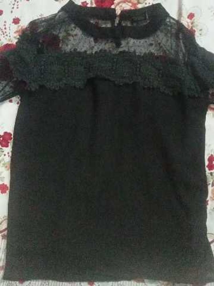 Elegant Black Lace Top