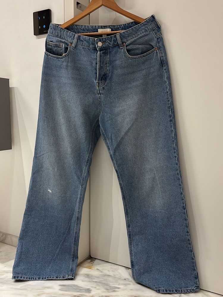 Wide Leg Denim Jeans