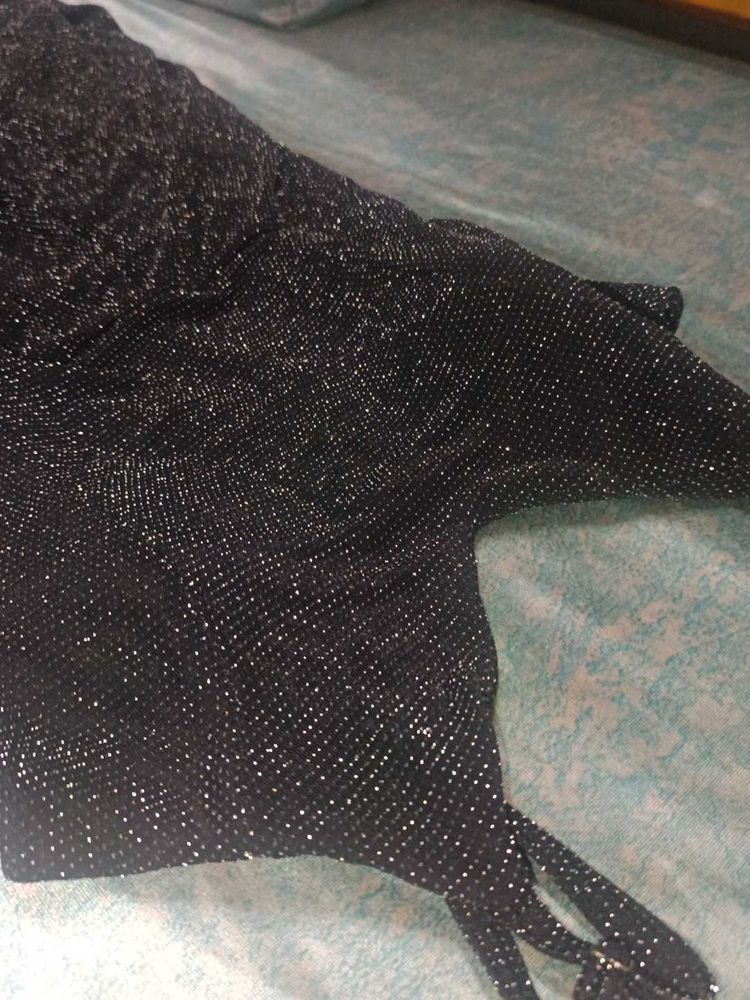 Sparkling Maxi Dress with slit on left side