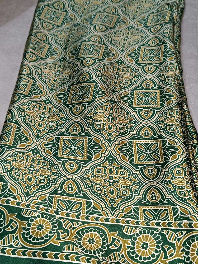 Pure Ajrakh Modal Silk Saree