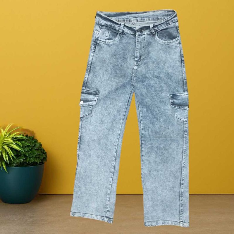 women blue Cargo Jeans size 28 (O-5)