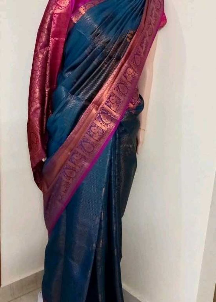 Elegant Blue Silk Saree