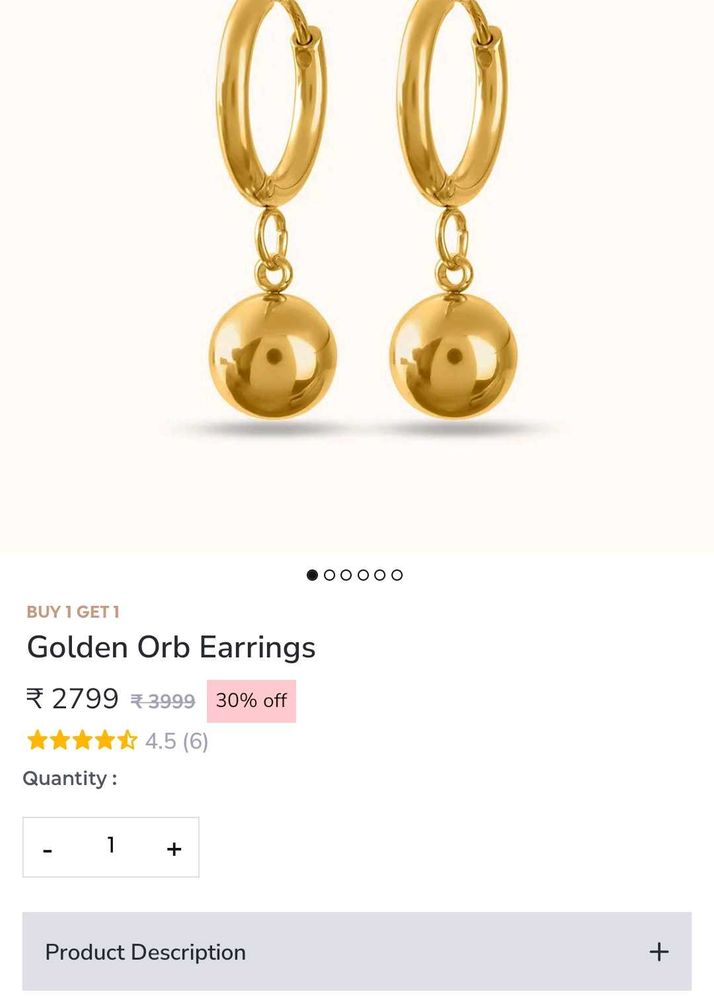 palmonas Golden Orb Earrings