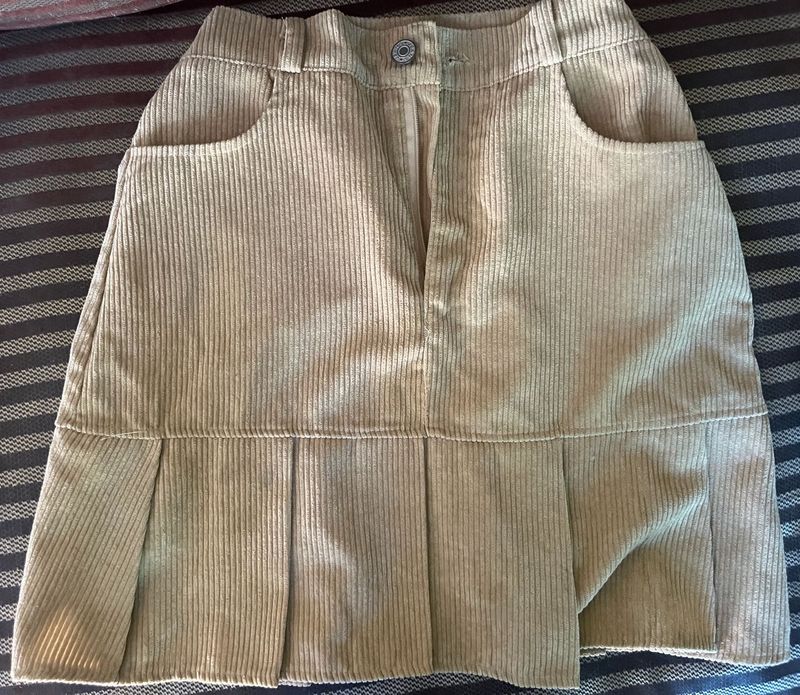 Corduroy Mini Skirt