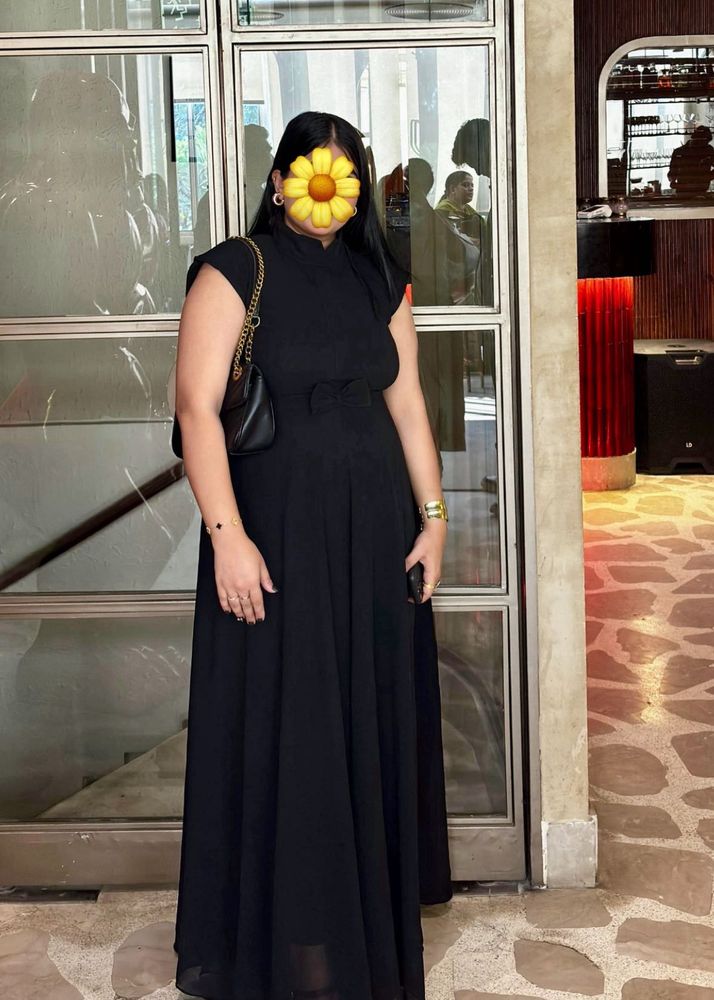 Elegant Black Maxi Dress | XXL