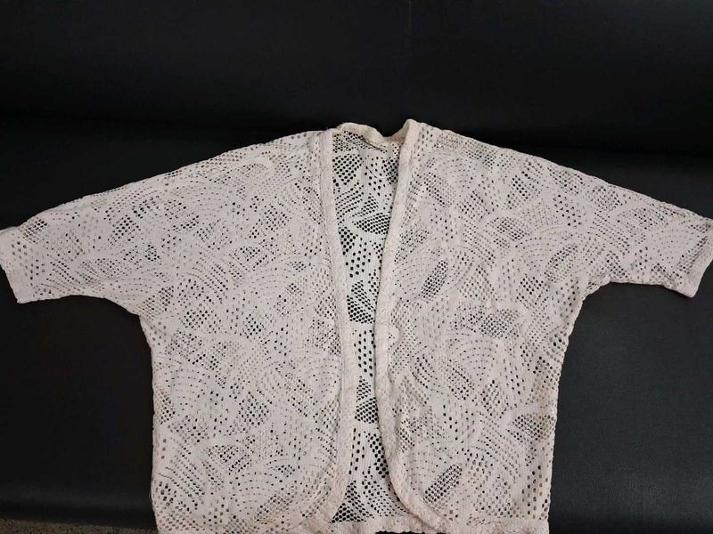 Cotton Crocheted Shrug By BELLA RAGAZZA