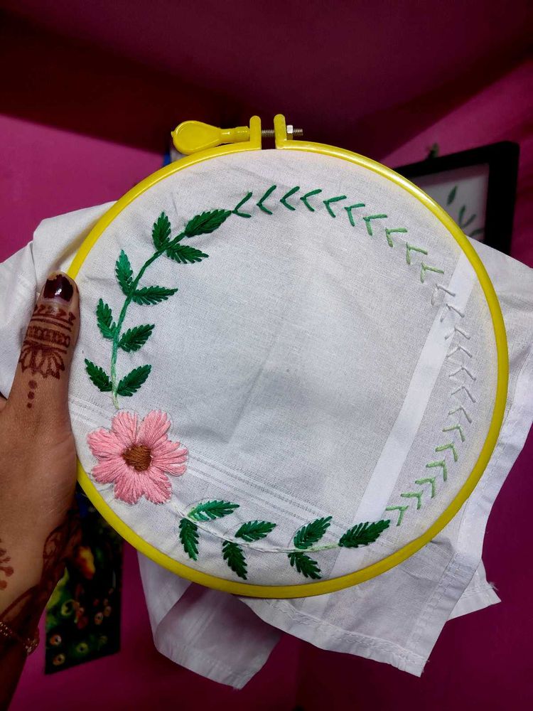 Handmade Embroidered Hoop Art