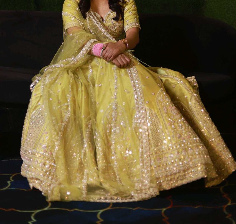 Silk full handembroidery lehenga &amp; CholiCut Blouse