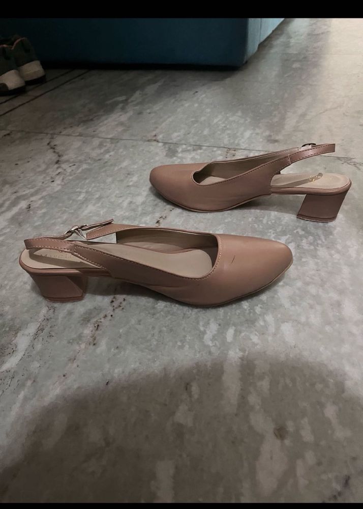 March loire Nude Slingback Heel