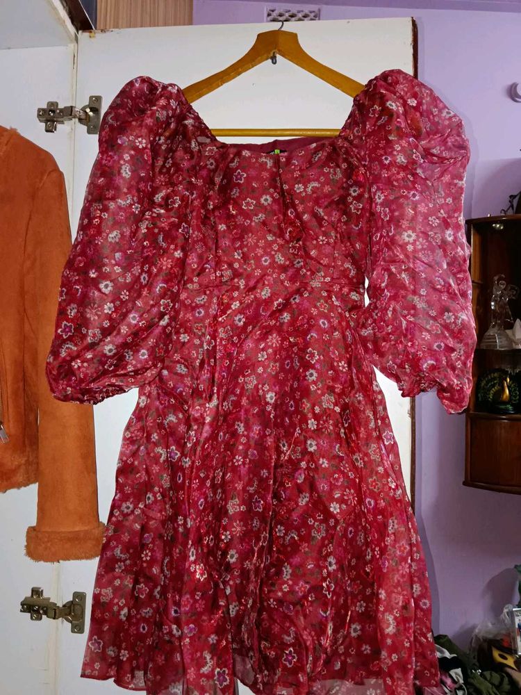 Floral Puff Sleeve Dress