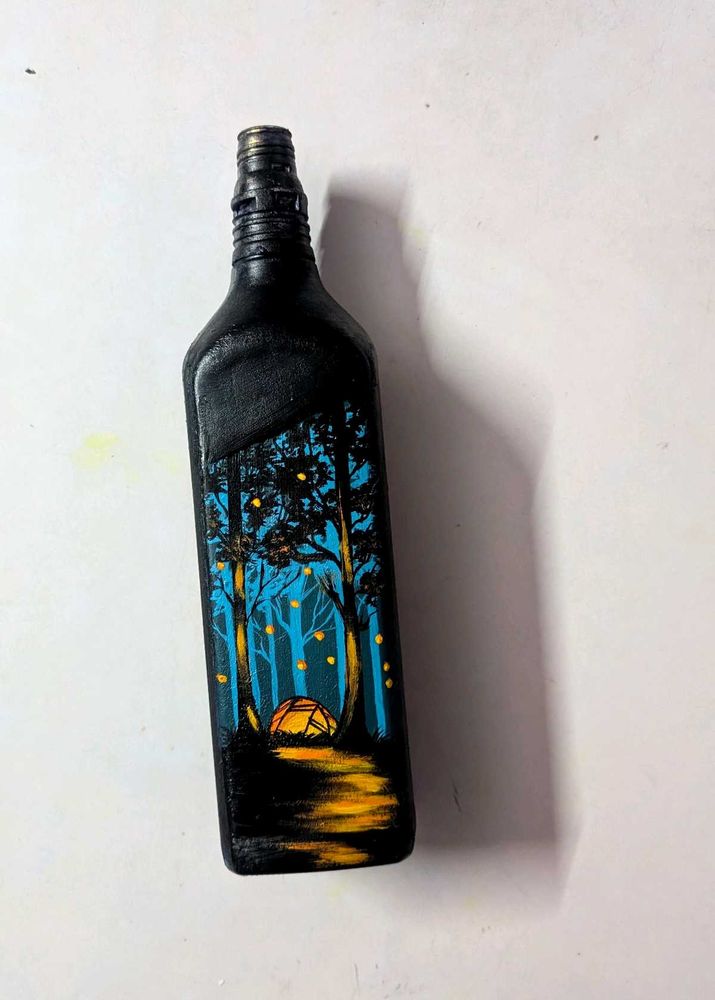 HandPainted landscape Bottle Decor
