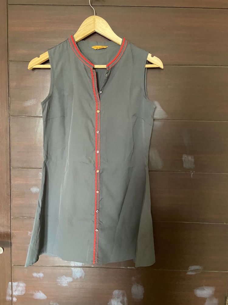 AURELIA Gray Kurta Palazzo Set (S)
