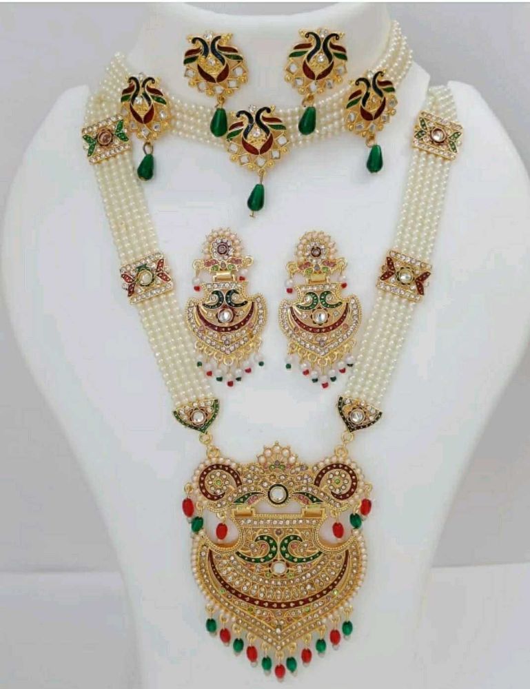 Pearl &amp; Stone Jewelry Set