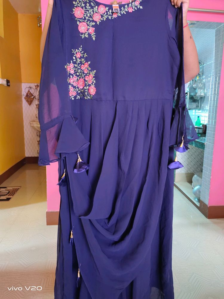 Beautiful Nevy 💙 Blue Colour Gown 😍😍