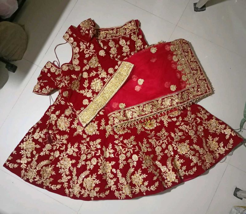 Maroon EMBROIDERY LENGHA CHOLI