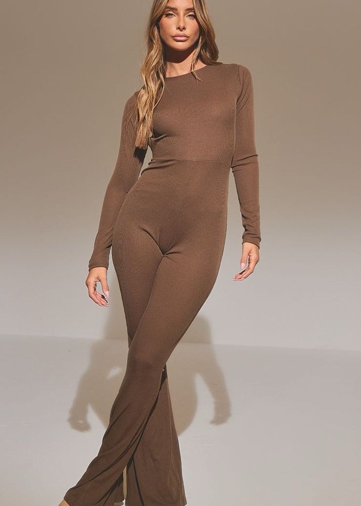 PRETTY LITTLE THINGS Brown JUMPSUIT