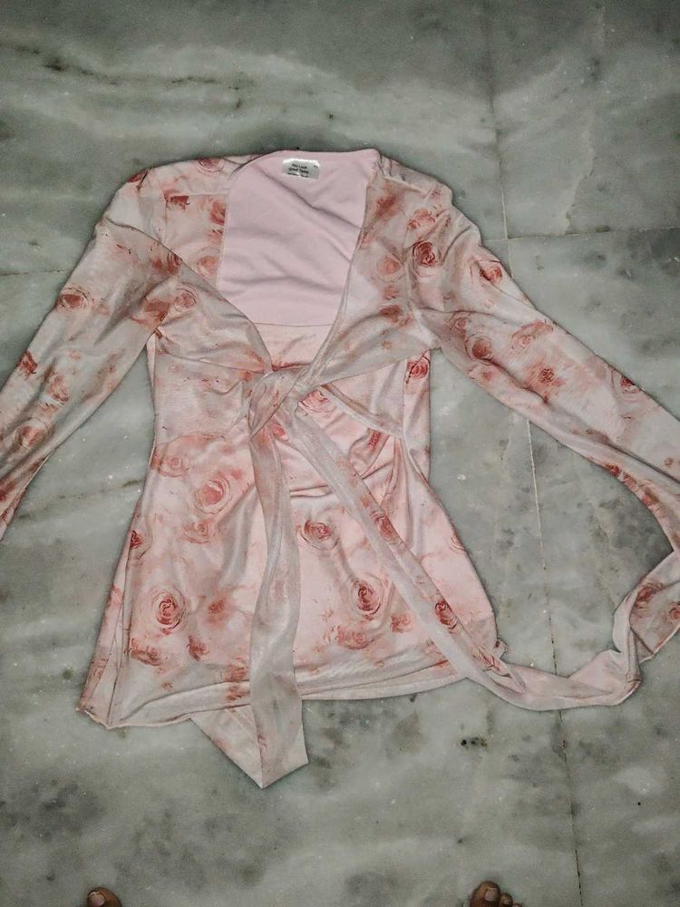 Pink Mesh Top