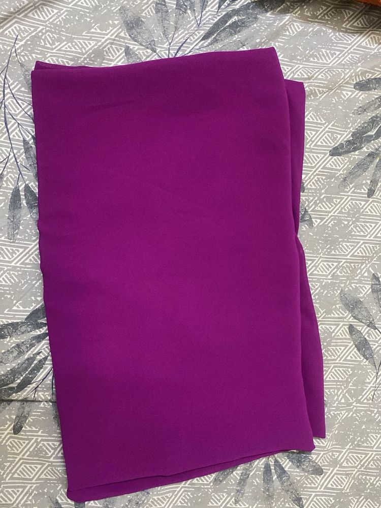 Pure georgette plain saree