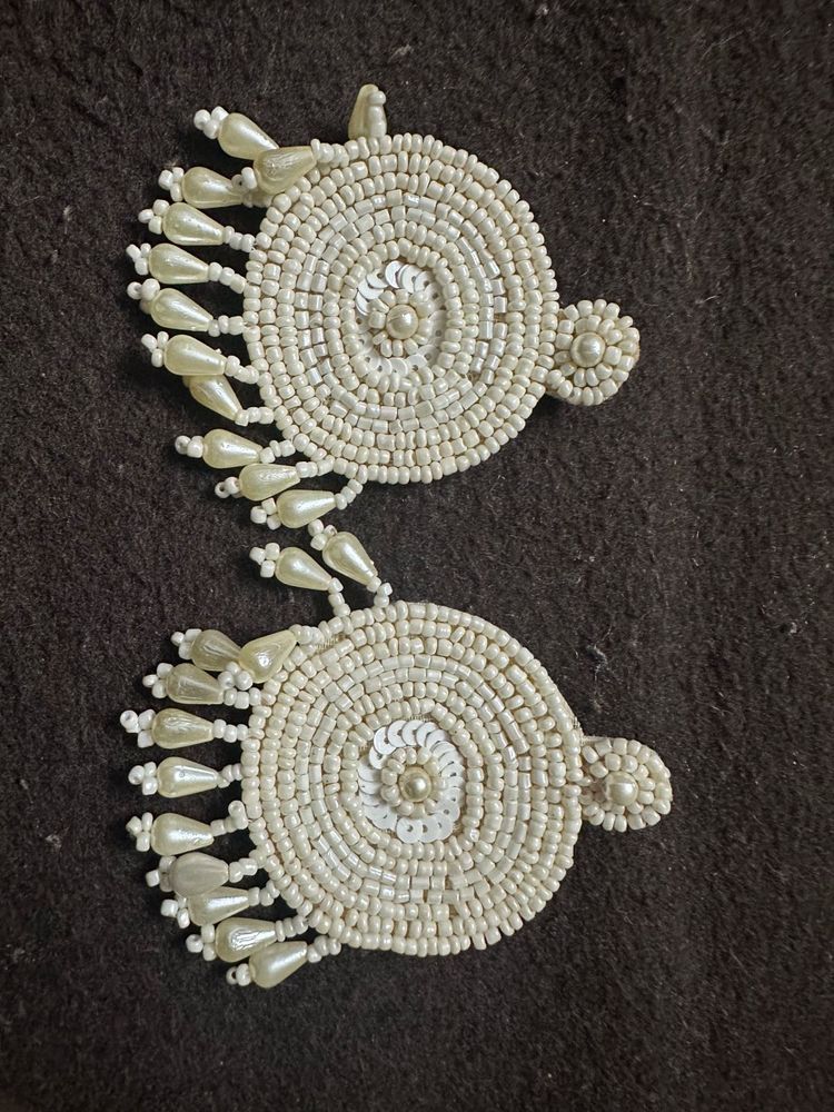 Pearl embellished earrings