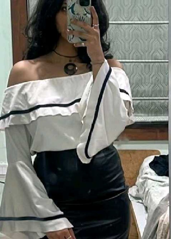 Zara Chic Off-Shoulder Top