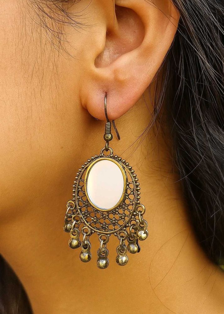 Ethnic Mirror Earrings