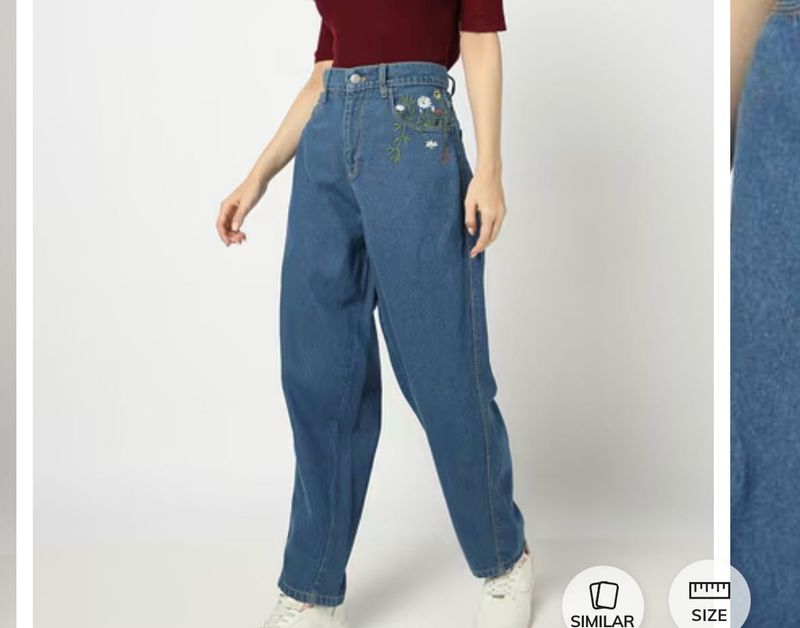 Embroidered Denim Jeans