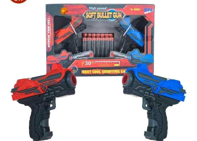 Toy Gun Set – 2 Pcs Shooting Blasters