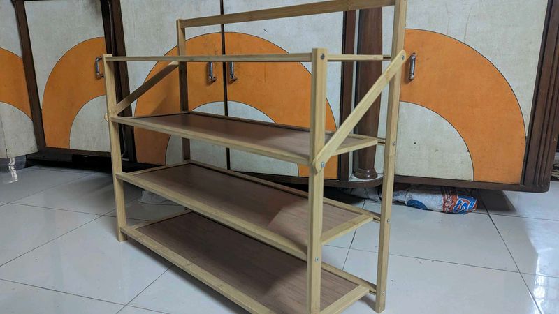 Home Essentials Wooden Foldable Shoe Rack