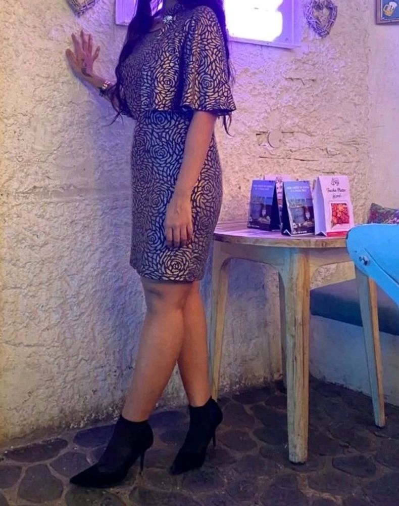 ✨SALE ✨Glittery Party Dress With Optional Cowl