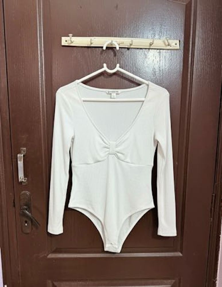 White Long Sleeve Bodysuit